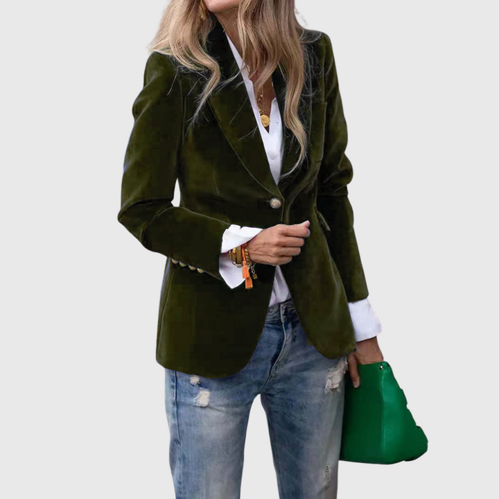 Olivienne -  Elegant One-Button Blazer
