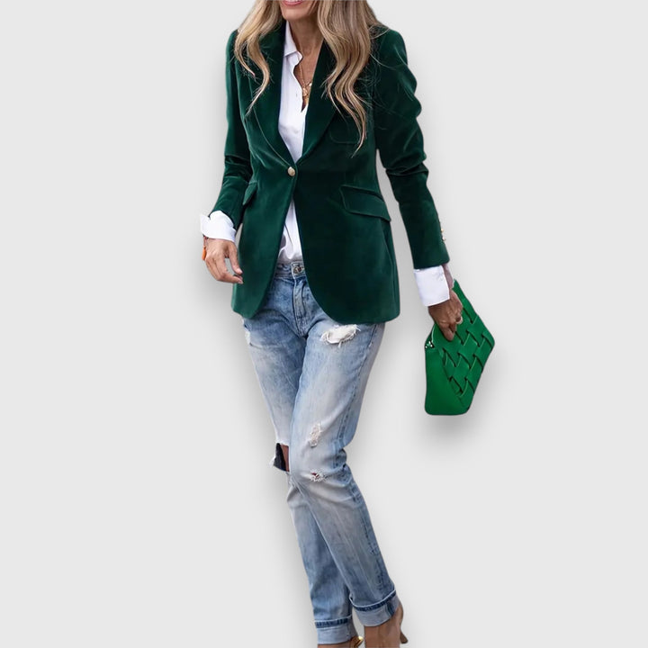 Olivienne -  Elegant One-Button Blazer