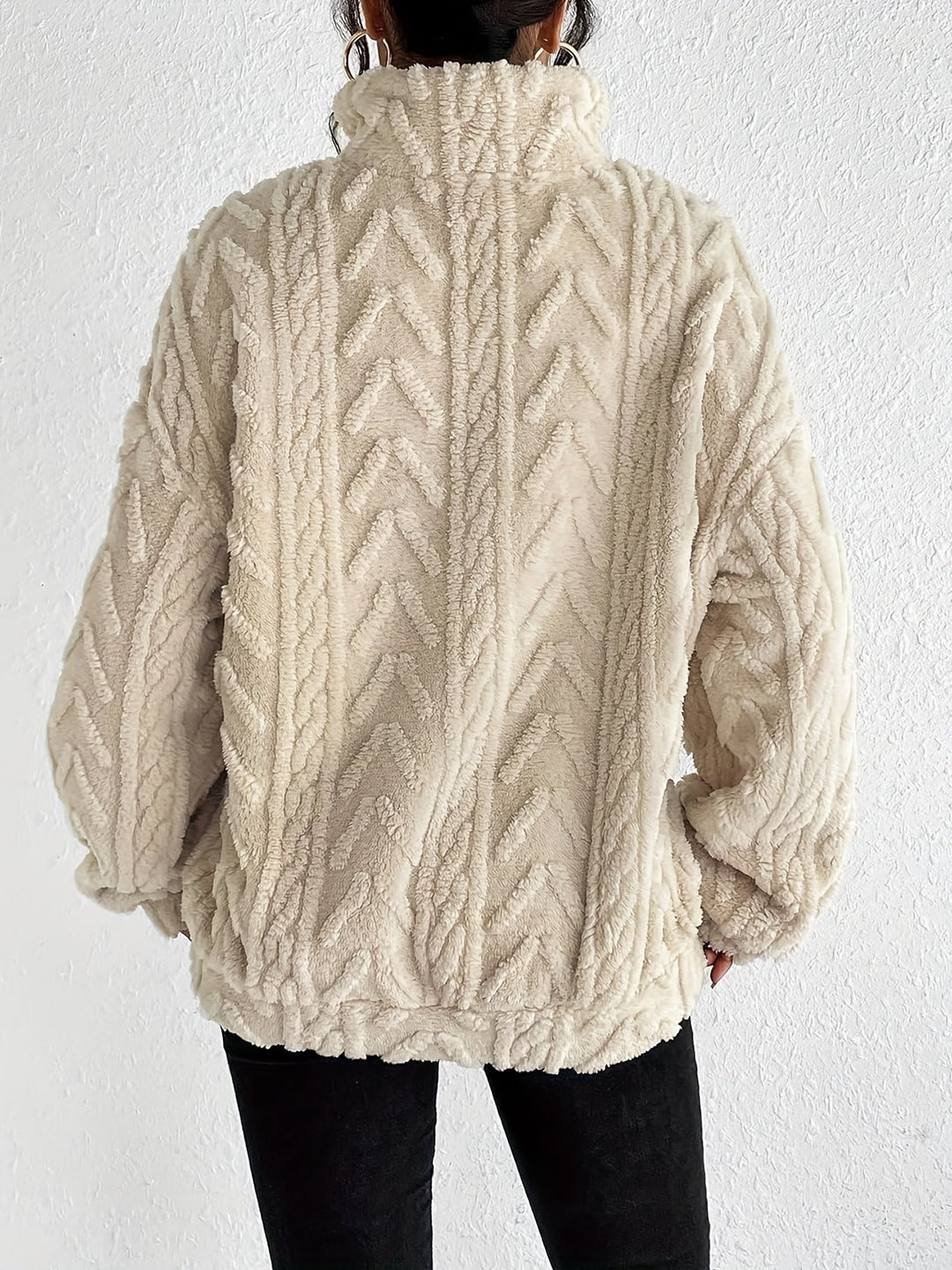 Harper - Fluffy Zip Sweater