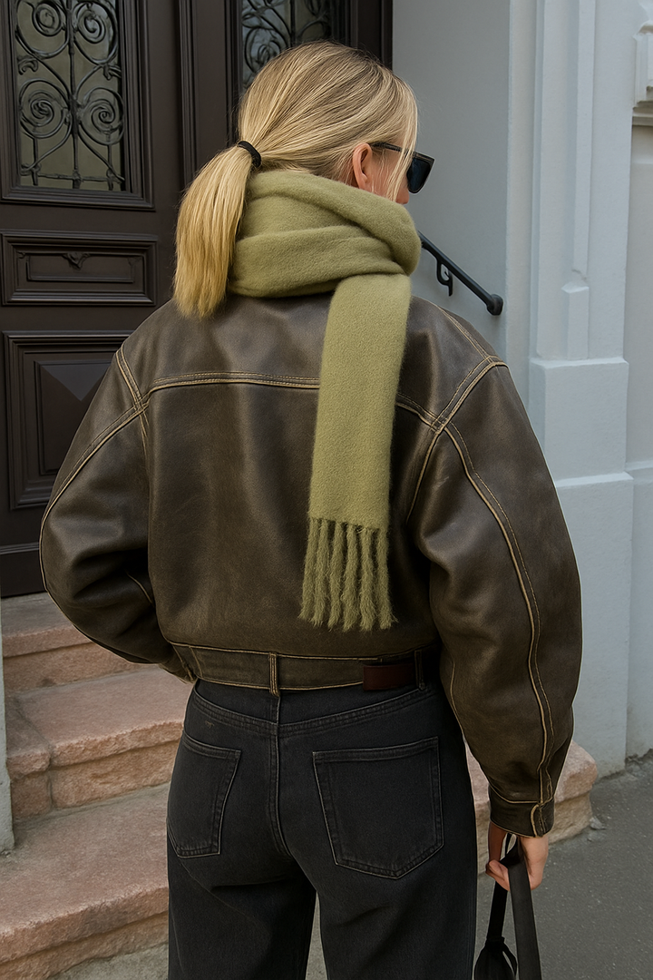 Novalie - Vintage women's jacket made of PU leather