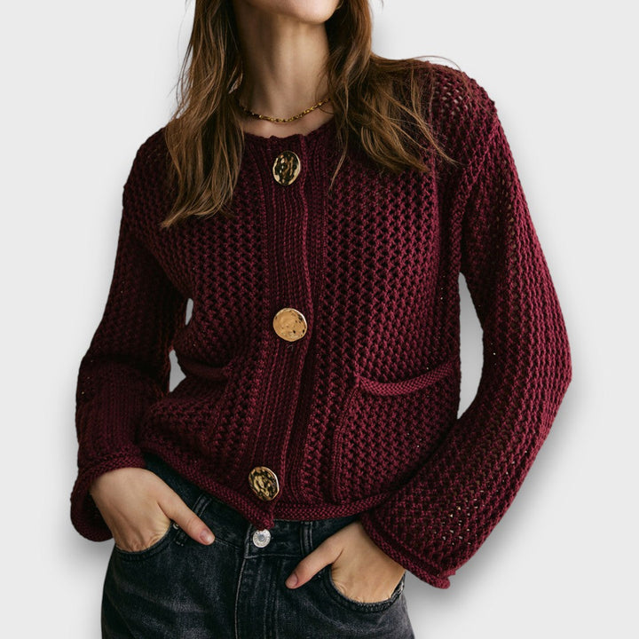 Hannelore – Burgundy Cardigan