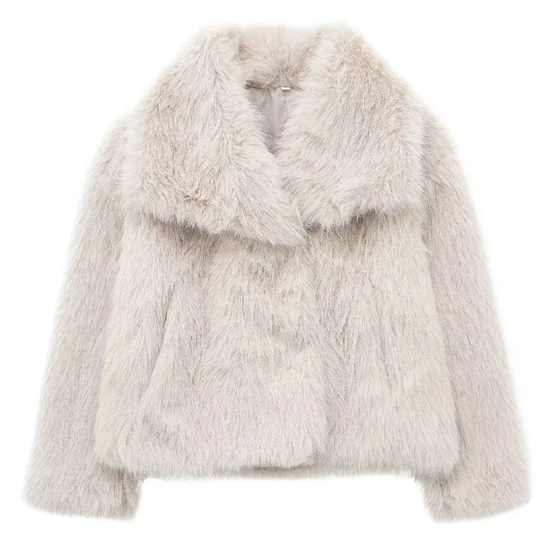 Eugenia - Women Elegant Faux Fur Coat Warm Fluffy