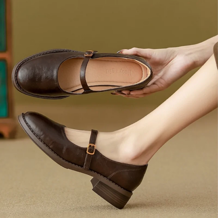 Hallie - Classic Comfort Mary Janes Made Of Leather