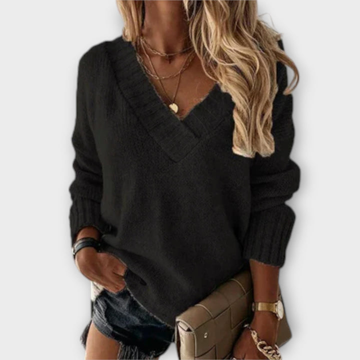 Avalyn - Cozy V-Neck Sweater