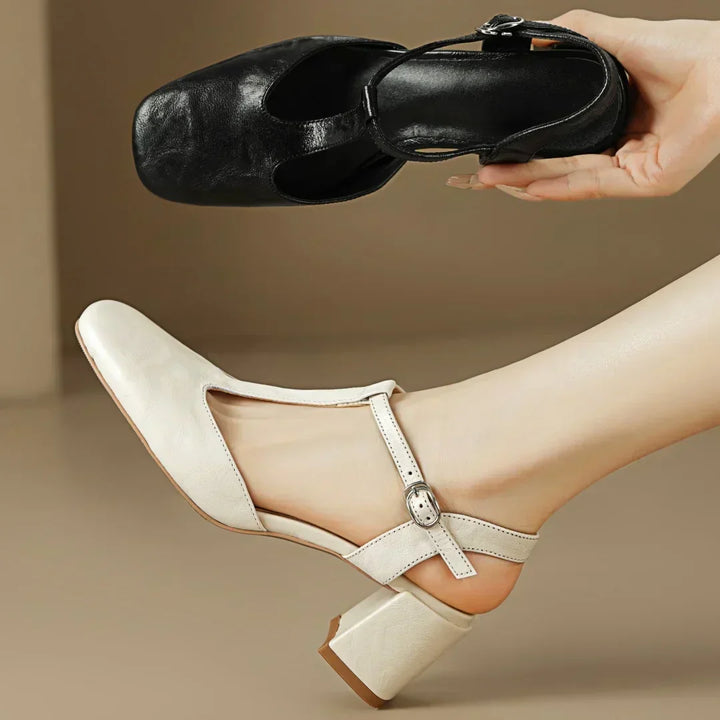 Freya - Leather Mary Janes