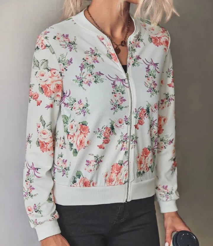 Naeva - Bomber jacket with modern floral print