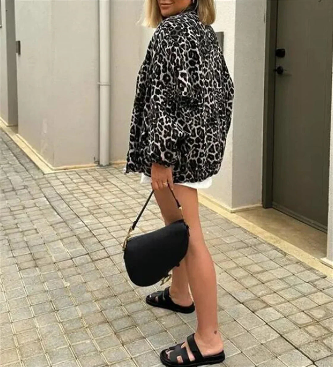 Cambria - Leopard Print Bomber Jacket