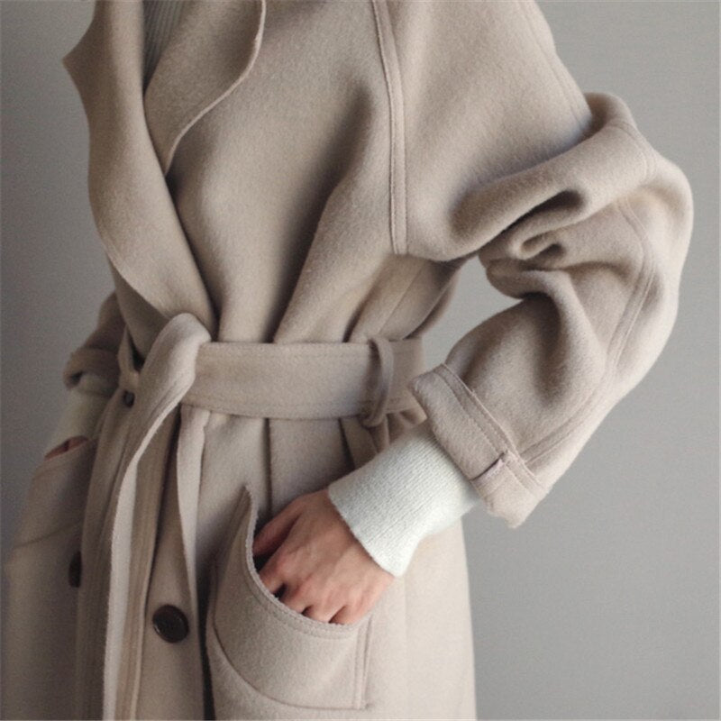Isla - Women's Wool Trench Coat