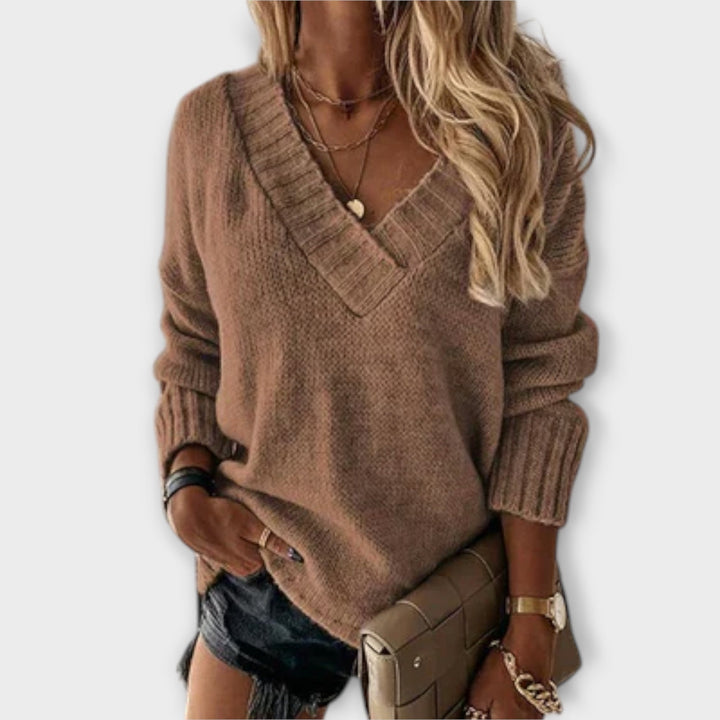 Avalyn - Cozy V-Neck Sweater