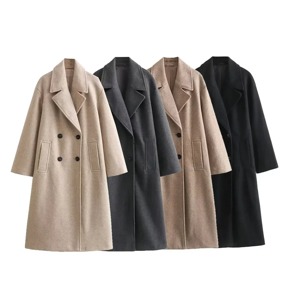 Odette -  Chic long coat jacket