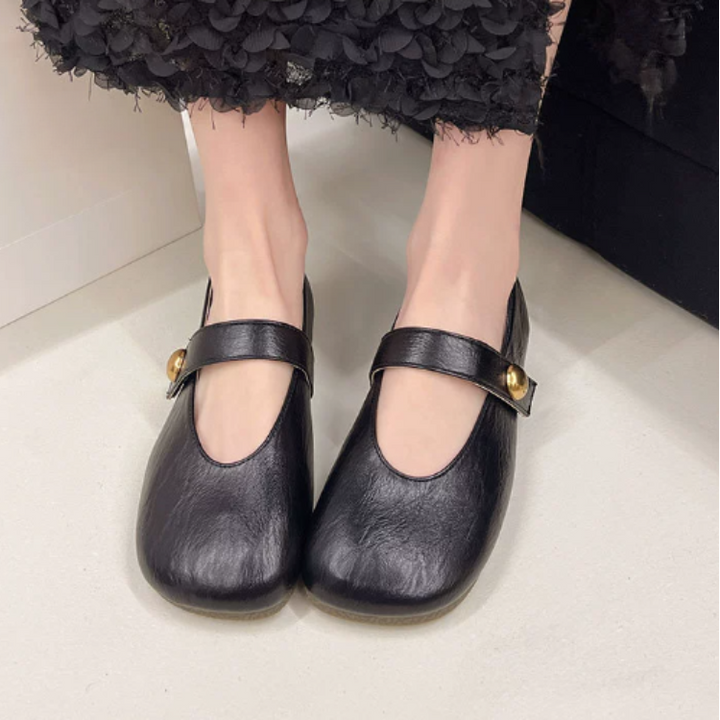 Poppy - Leather Mary Janes