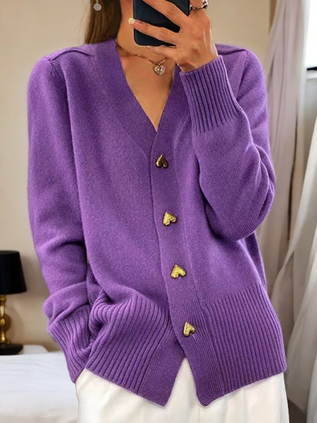 Daisy – Heart Button Cardigan