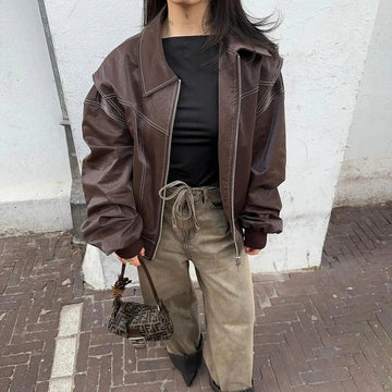 Callidora - Brown leather jacket